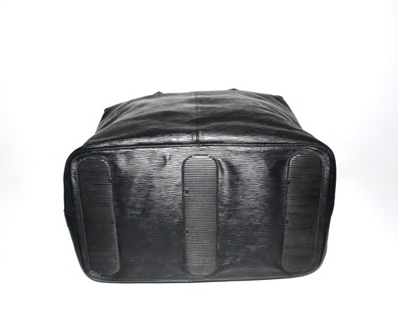 Vintage FENDI Black Epi Leather Large Duffle Trav… - image 4