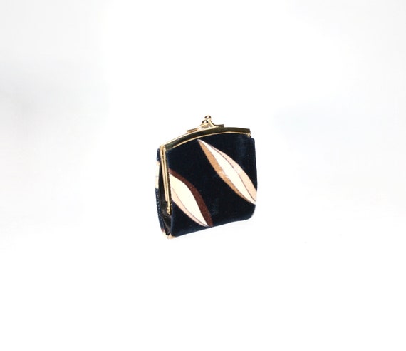 EMILIO PUCCI Vintage Velvet Coin Purse Leather Li… - image 2