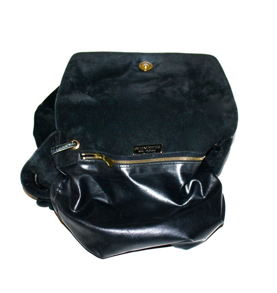 Vintage BOTTEGA VENETA Clutch Black Suede Butterf… - image 5