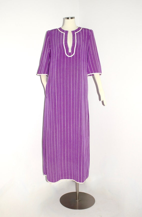 GIVENCHY Vintage Couture Purple Stripe Gown Rare C