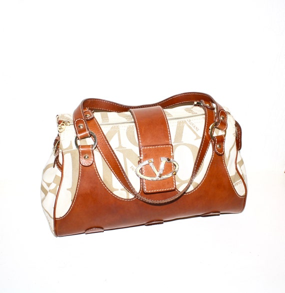VALENTINO GARVANI Vintage Handbag Logo Canvas Bro… - image 2