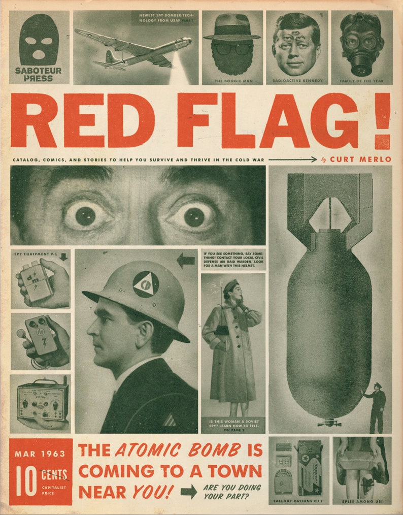 Red Flag Cold War Survival Zine 11 x 14 image 1