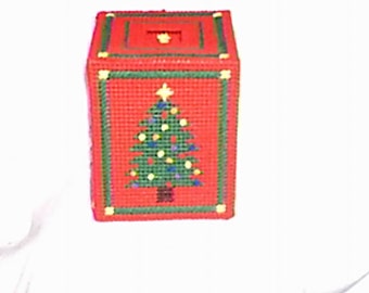 PDF Plastic Canvas Pattern Christmas Tree Tissue Box Cover