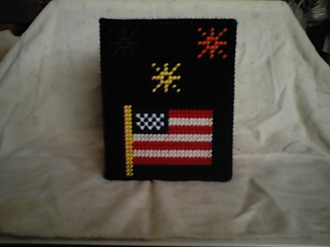 PDF Plastic Canvas Pattern July 4th Tissue Box Cover Patriotic - Etsy