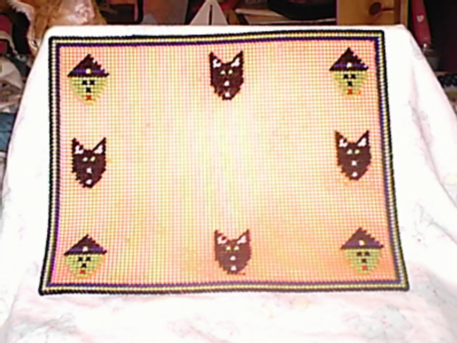 Plastic Canvas Pattern Halloween Placemat PDF Etsy