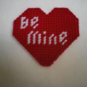 Be Mine Valentines Day Magnet PDF Plastic Canvas Pattern Holidays