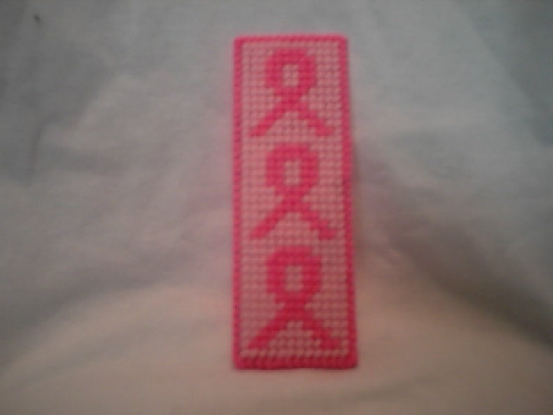 PDF Plastic Canvas Pattern Breast Cancer Bookmark image 1