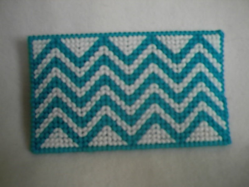 Plastic Canvas Pattern Chevron Tissue Holder Accessories PDF image 2