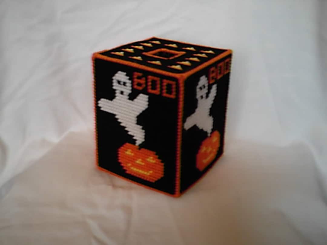 Halloween Tissue Box Cover Plastic Canvas PDF Pattern Etsy