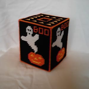 Halloween Tissue Box Cover Plastic Canvas PDF Pattern