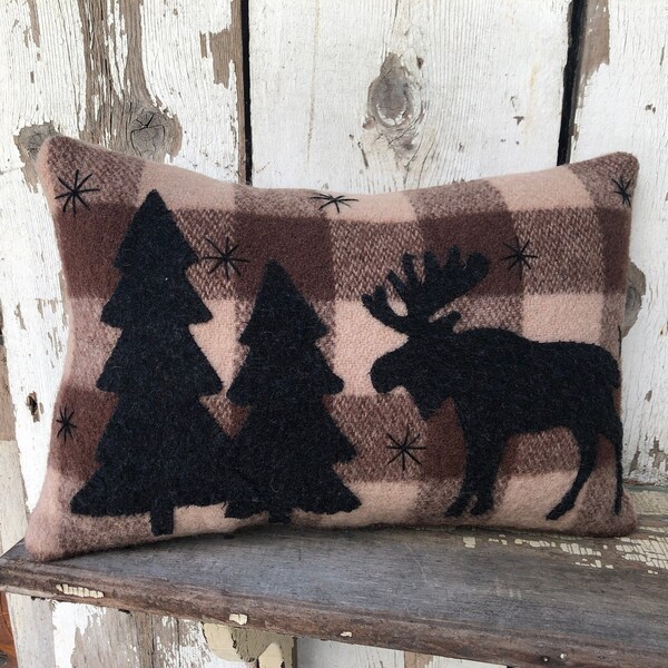 Moose Pillow Etsy