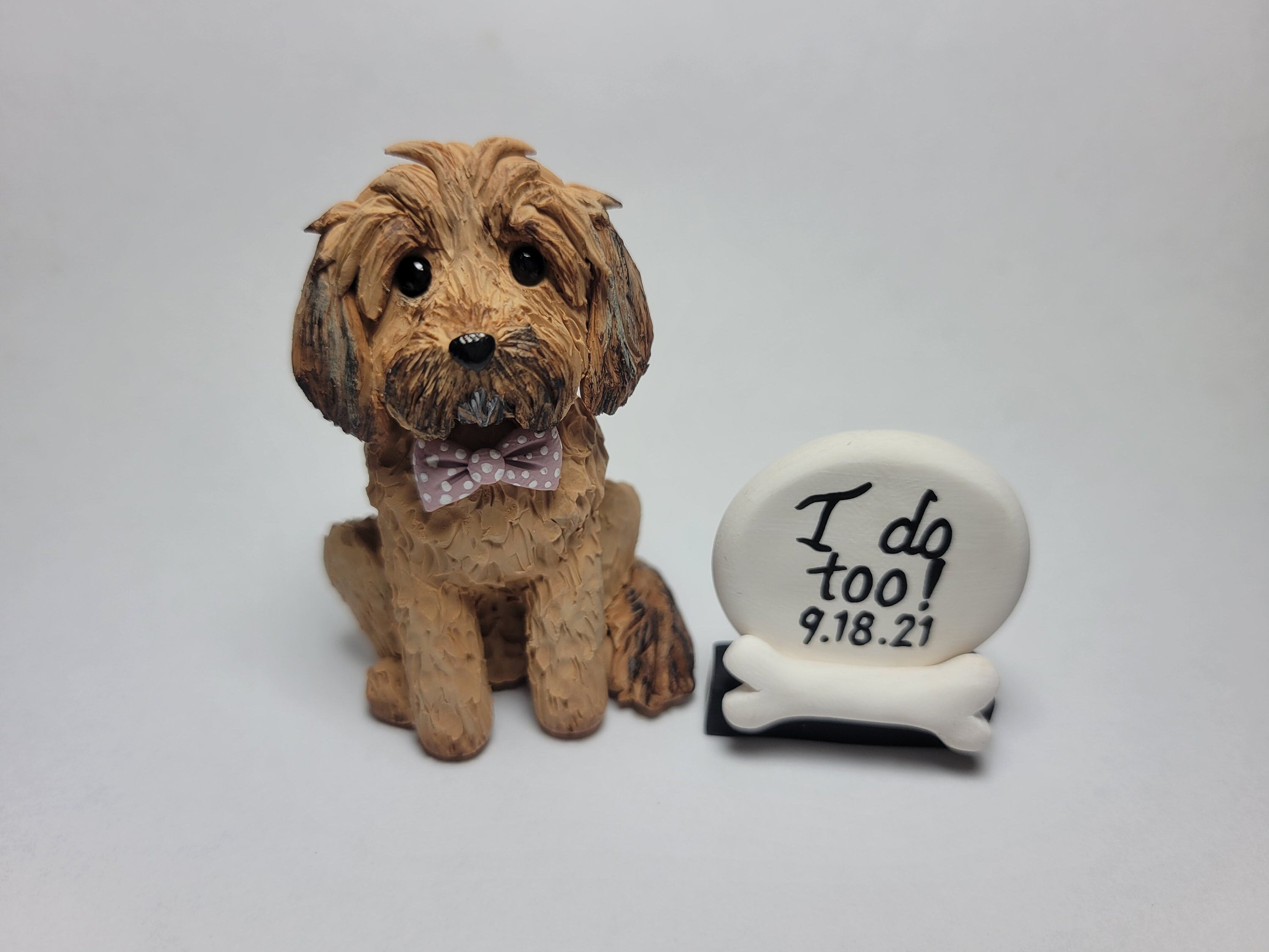 Custom Dog Cake Topper, Custom Pet Cake Topper, Custom Dog Figure, Wedding, Handmade, Clay Creations by Laura
