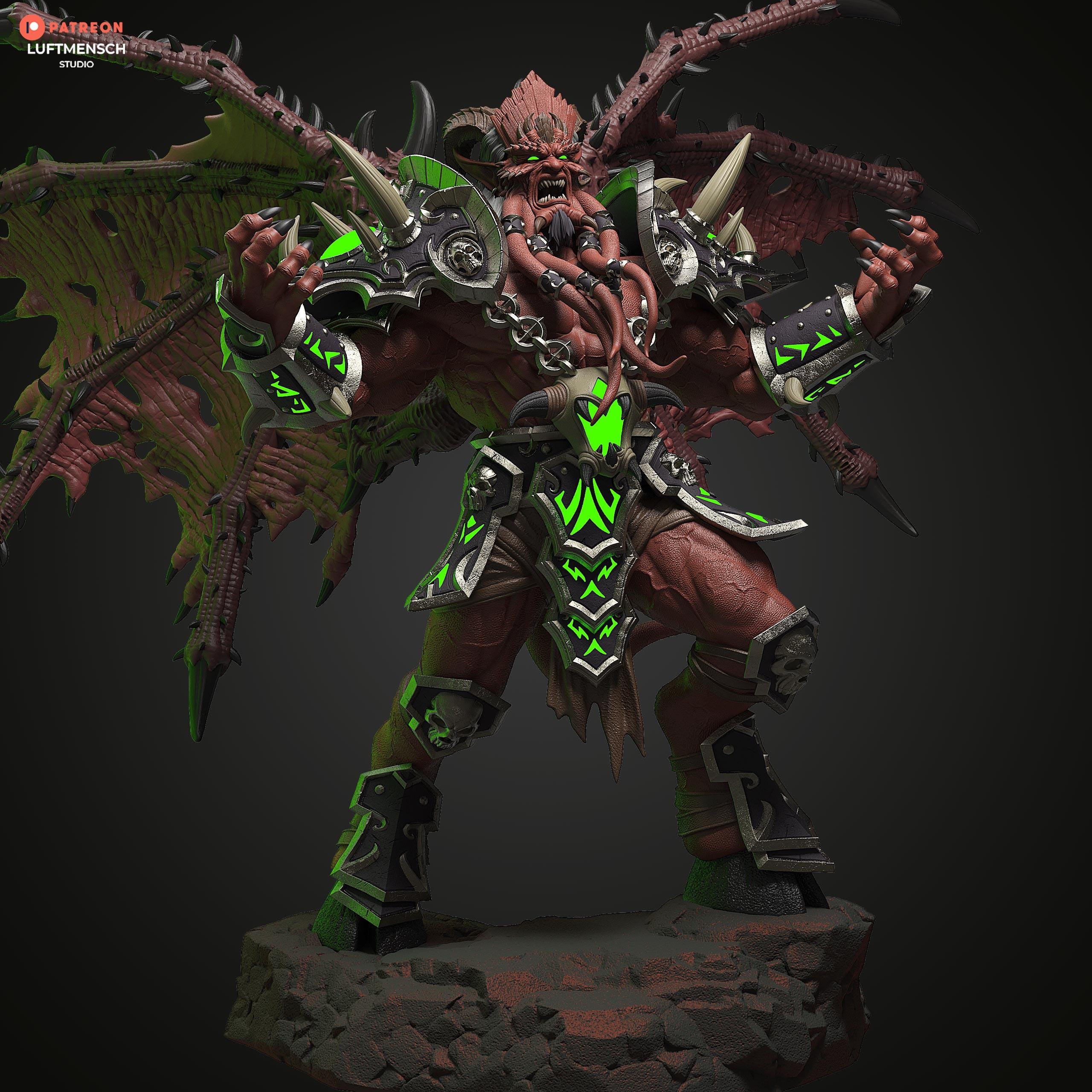 Kil Jaeden World of Warcraft | 12k High Resolution 3D Printed Figure - Etsy, image size:2560x2560