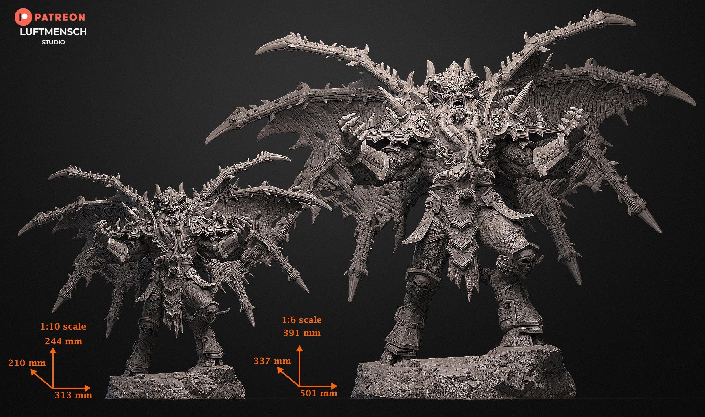 Kil Jaeden World of Warcraft | 12k High Resolution 3D Printed Figure - Etsy, image size:2432x1440