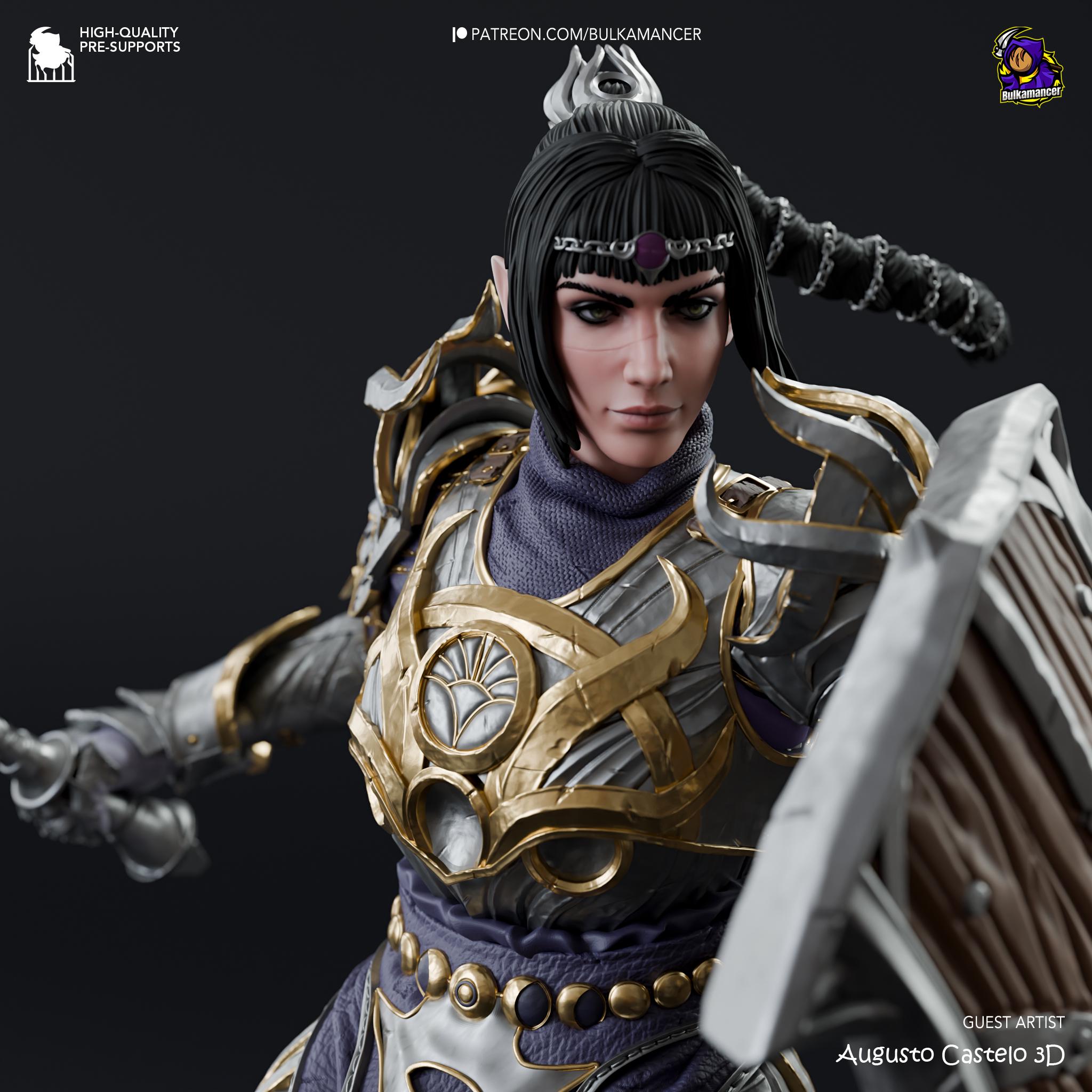 Shadowheart Dark Justicar Baldur's Gate figurine 12k 3d print resin print nerd gift figure to paint gift for nerd decoration