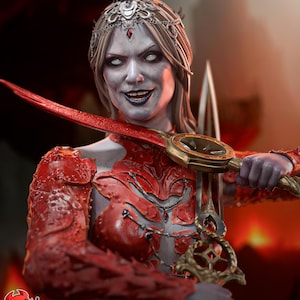 Orin The Red Baldur&#39;s Gate figurine 12k 3d print resin print nerd gift figure to paint gift for nerd decoration