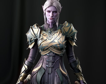 Minthara Baldur&#39;s Gate figurine 12k 3d print resin print nerd gift figure to paint gift for nerd decoration
