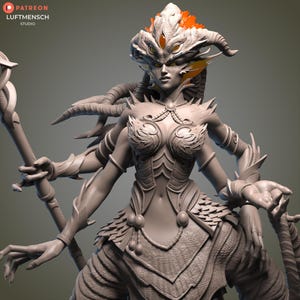 Koningin Azshara World of Warcraft | 12k hoge resolutie 3D-geprinte figuur