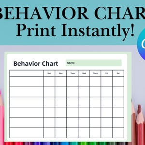 Redigerbart veckovis beteendediagram: Barnens belöningssystem (PDF och Canva)