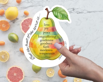 Fruit of the Spirit Vinyl Sticker | Christian Laptop, Water Bottle, Journal,  Glossy Inspirational Decal