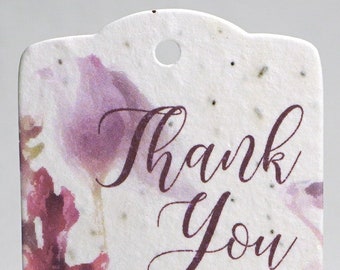 Wildflower Seed Paper Tags | 3.25" tall by 2.375" wide | Gift or Hang Tags | Planting Instructions