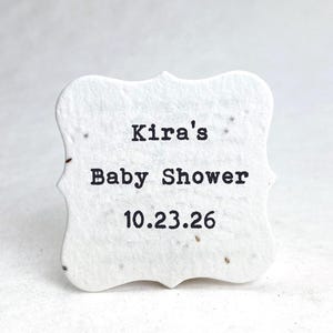 Custom, Personalized Seed Paper Tags | Your Message Here | Blank Reverse | 1.75" x 1.75" | Set of 40 | Plantable Paper with Wildflower Seeds