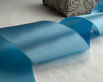 Luscious Double Faced Satin Ribbon Holiday Decorating Blue (pick your favorite) 2" wide by 3 yard length