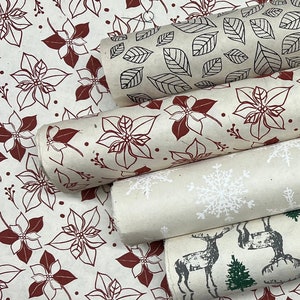 Of The Earth Seed Paper 20x30 handmade sheet gift wrap, wrapping paper, Holiday Collection mixed set
