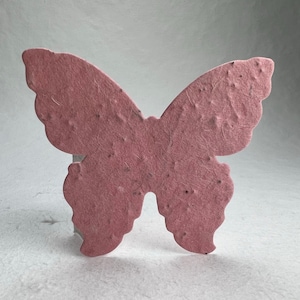 Seed Paper Butterflies 3"w x 2.85"h Wildflower Pink #68s for Weddings or Memorials set of 24