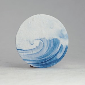 Seed Paper Circle 2 in. diameter Wildflower Cotton Ocean or Moon Watercolor Plant me! Set of 24