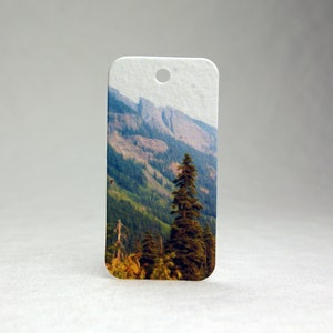 Take a Hike Mountain View Gift Tag set of 10 Seed Paper hang-tags 3" long by 1.5" wide plant me