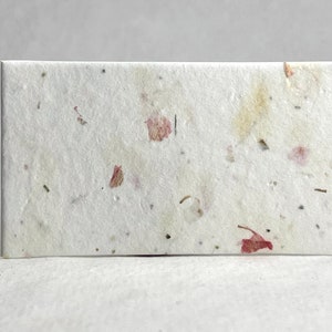 Handmade Seed Paper with Petals and Wildflower Seeds - 3.5" x 2" panels - Pick your paper | Pick your quantity