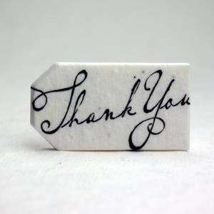Thank You Tiny Tags 2.25" long by 1.25" tall Wildflower Seed handmade paper for Weddings, events or gifts Set of 12