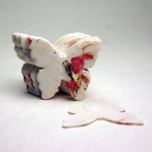 Seed Paper Butterflies 1.8"h x 1.5"w Wildflower #24s Pink Flower Petal Shapes for Weddings or Memorials set of 50