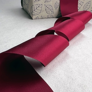 Luscious Double Faced Satin Ribbon | Holiday Decorating, Gift Wrapping | Choice of Color | 2" wide by 3 yard length