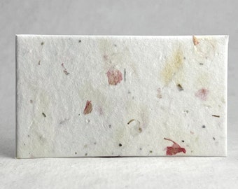 Handmade Seed Paper with Petals and Wildflower Seeds - 3.5" x 2" panels - Pick your paper | Pick your quantity