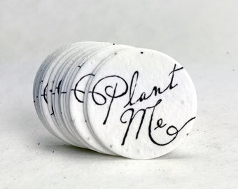 Plant Me | Wildflower Seed Paper Tags | 1.5" Circles | Set of 20 or 100