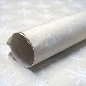 Of The Earth Seed Paper 20x30 handmade sheet gift wrap, wrapping paper, White Snowflake set of 3, 10, or 20