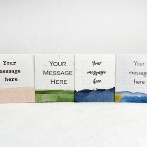 Custom, Personalized Seed Paper Squares | 2" Square | Add your message | Choose your Color  | Set of 24