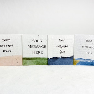 Custom, Personalized Seed Paper Squares | 2" Square | Add your message | Choose your Color  | Set of 24