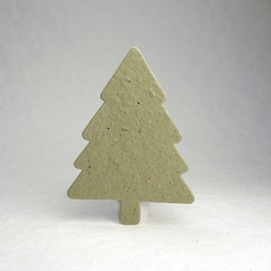 Tree Shape Handmade Seed Paper green lotka fiber with wildflower seeds - 10 flat cards and envelopes 14s