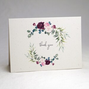 Thank You Cards Watercolor Print 100% Recycled Blank Set of 10 With ...