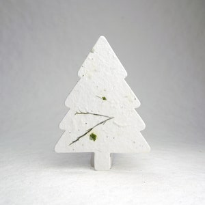 Tree Shape Handmade Seed Paper White cotton with wildflower seeds - Bulk set of 100 in paper #36s