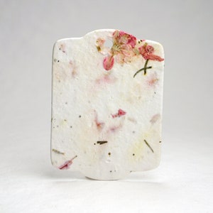 Of The Earth Seed Paper Gift Tags 3.25" wide by 2.375" tall Flower Petal set of 24 Pick your paper