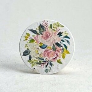 Seed Paper Circle 2 in. diameter Wildflower Cotton Floral Watercolor Plant me! Set of 24