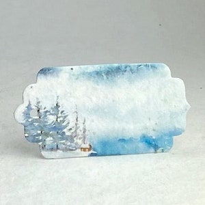 Winter Wonderland Wildflower Seed Paper Gift Tag - Set of 12 - 3" long by 1.5" wide with Plant me message