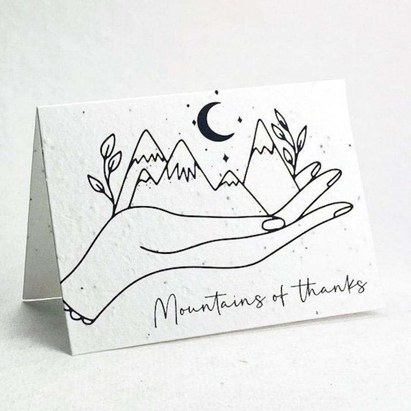 Large Blank Thank You Card Etsy