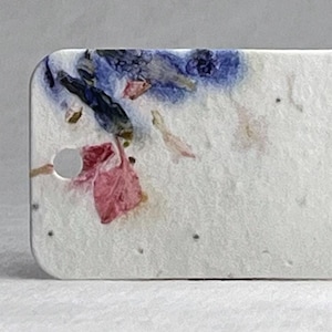 Seed Paper Tags | 1.5" x 3" | Wildflower Seeds | Hang Tag Gift Tag  | Pick Your Paper | Set of 30