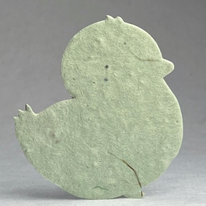 Baby Chick Shape Handmade Wildflower Seed Paper Tags with natural fibers - 2.3" x 2.5" - Shower or Birthday Favors - Set of 24 or 96