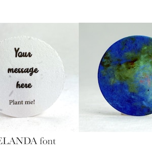 Custom, Personalized Seed Paper Circles | 2" Diameter | Your choice of image | Add Your Message | Set of 24